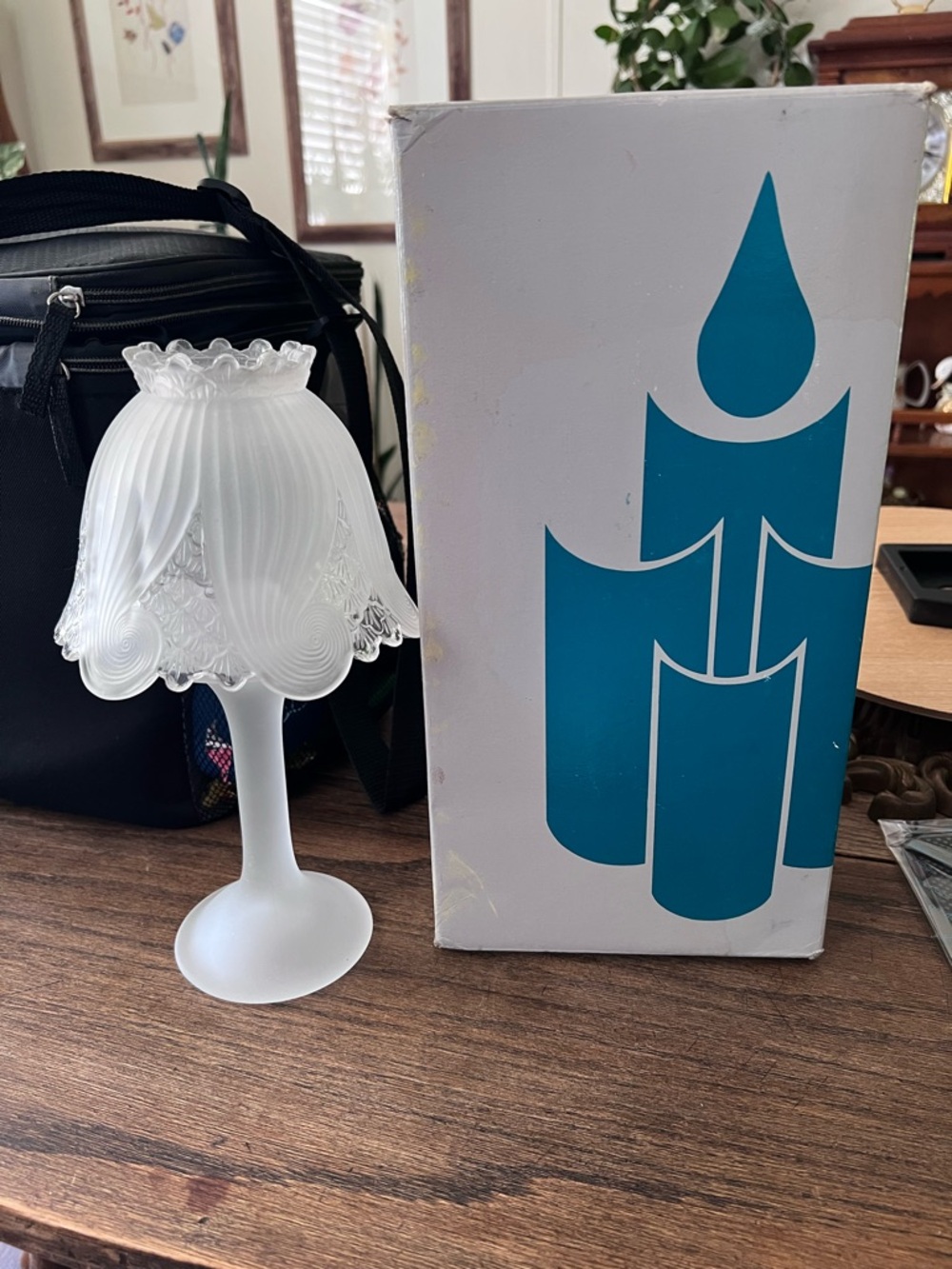 Vintage Partylite Frosted Fairy Lamp